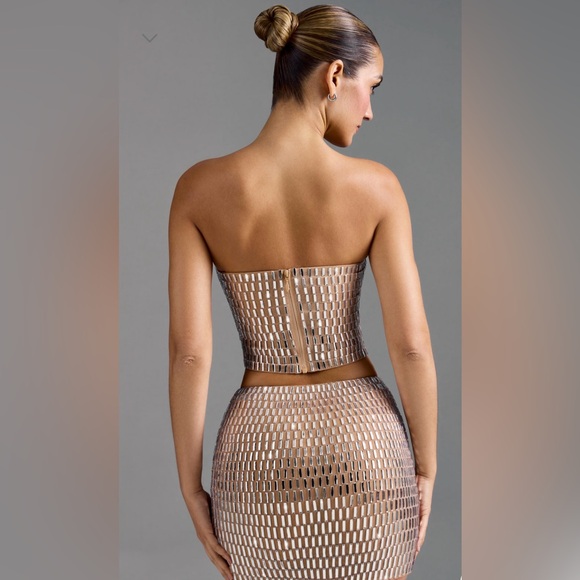 Embellished bandeau and skirt set - Picture 7 of 11